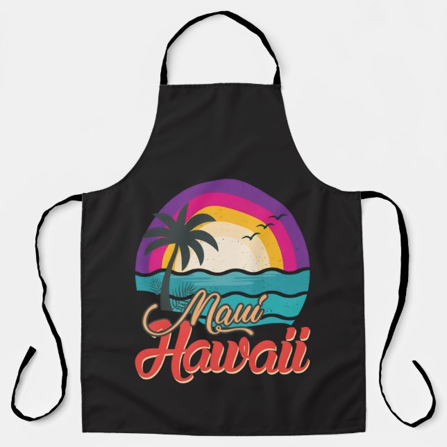 Tablier Coucher de soleil sur la plage de Maui Hawaii avec (Recto)