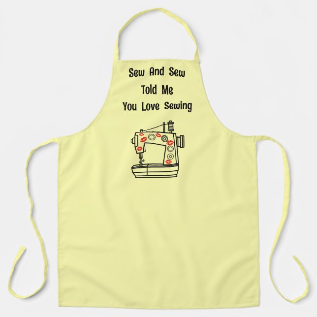 Tablier Coudre Et Coudre M'A Dit Que Tu Aimais Coudre (Recto)