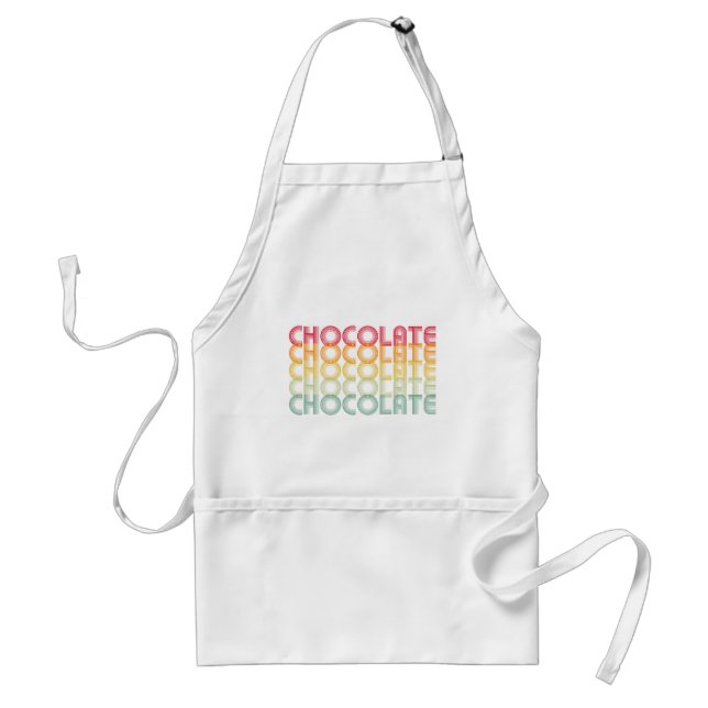 Tablier Couleur arc-en-ciel au chocolat rétro (Devant)