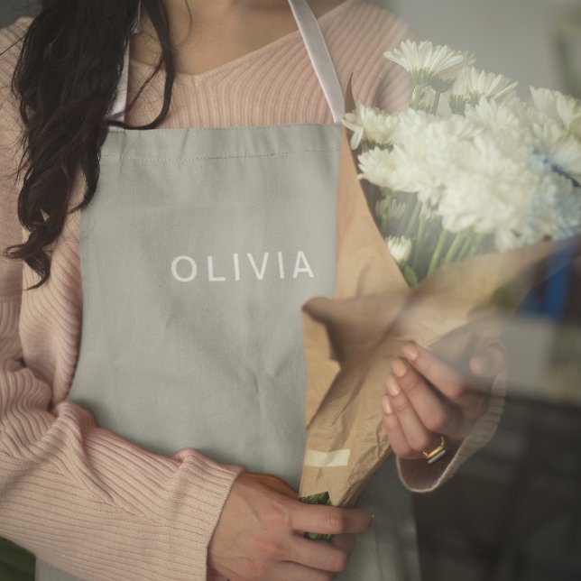 Tablier Couleur de cendre verte personnalisée personnalisé (Créateur téléchargé)