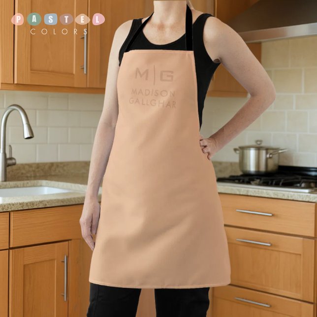 Tablier Couleur de lumière douce solide pastel foncé jaune (Solid Soft Light Pastel Dark Yellow Orange Color Apron
)