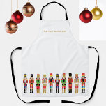 TABLIER COULEUR D'EAU NOËL NUTCRACKERS<br><div class="desc">Illustration des noix d'aquarelle élégante pour la tasse de noël parfaite</div>