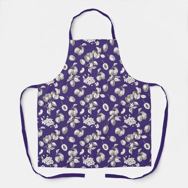 Tablier Couleur et fleurs de la prune (Recto)