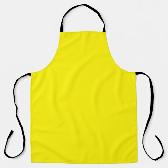 Tablier Couleur Jaune Simple Monochrome Plat Jaune (Recto)