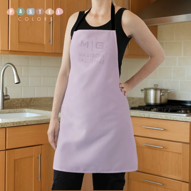 Tablier Couleur Lavande Pastel Lumière Douce Solide (Solid Soft Light Pastel Lavender Purple Color Apron
)