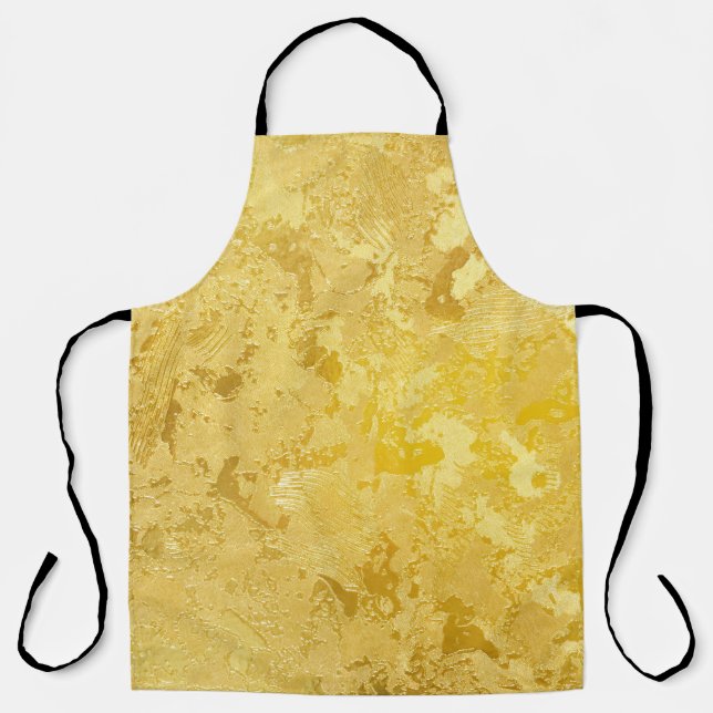 Tablier couleur or Abstraite peinte sur la surface brute d (Recto)