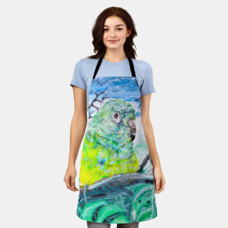 Tablier couleur perroquet Peinture style mode