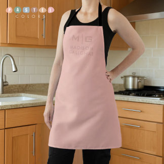 Tablier Couleur Rose Saumon Pêche Pastel Lumière Douce Sol