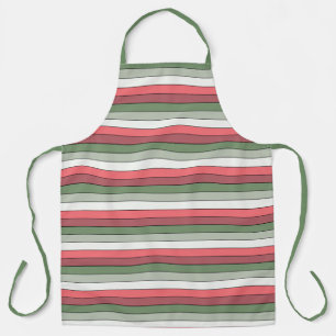 Tablier Couleur Rouge Blanc Vert Noël Sur Papier Texté