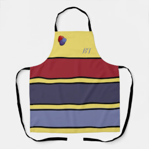 Tablier couleur tarte à framboise personnalisé