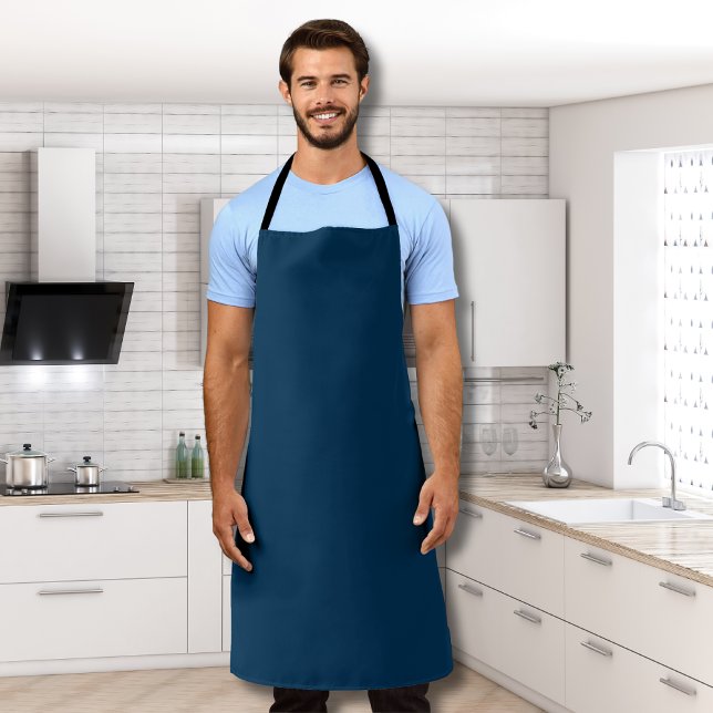 Tablier Couleur uni bleu prussien | Classique | Élégant (Créateur téléchargé)