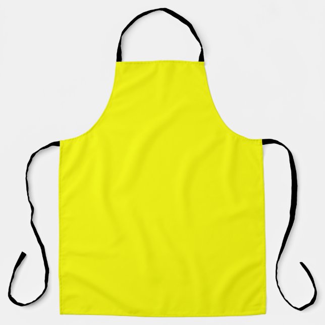 Tablier Couleur uni jaune néon (Recto)