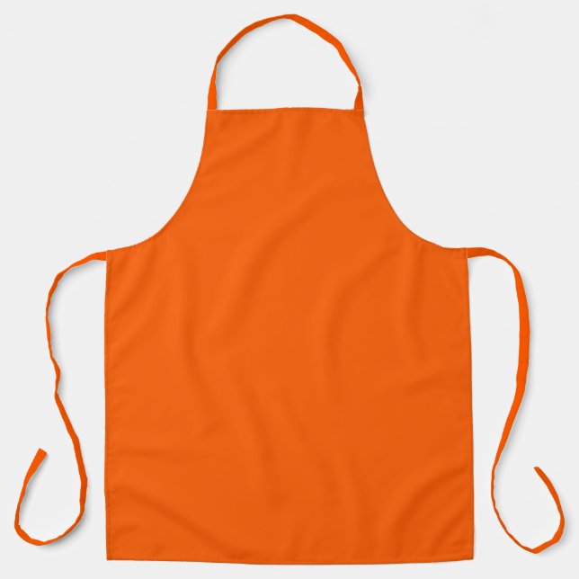 Tablier Couleur Uni Orange Clair Véritable (Recto)