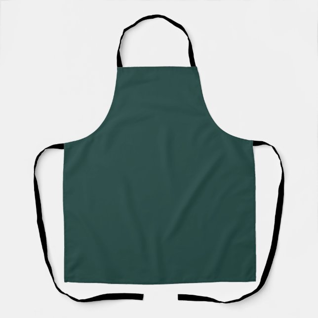 Tablier Couleur uni vert émeraude foncé (Recto)