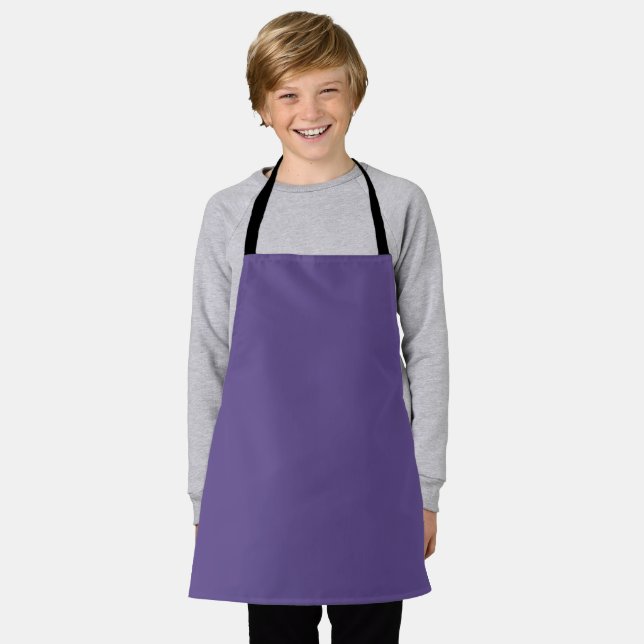 Tablier Couleur uni violet ultra violet (Porté)