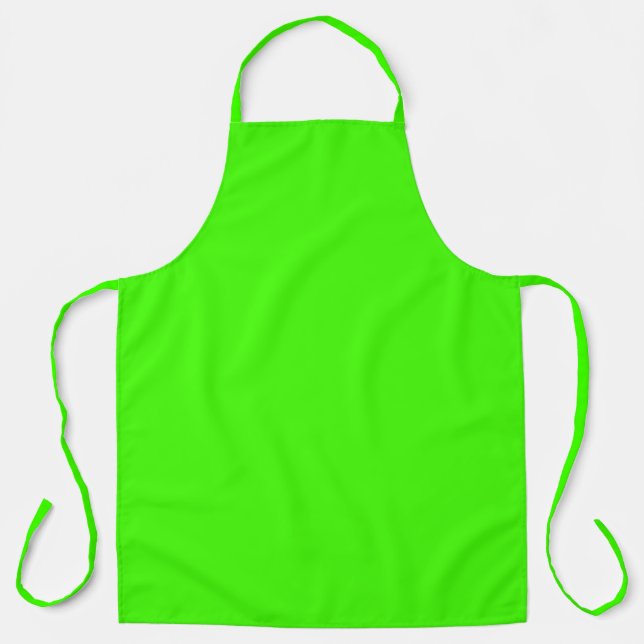 Tablier Couleur unie néon vert Arlequin (Recto)
