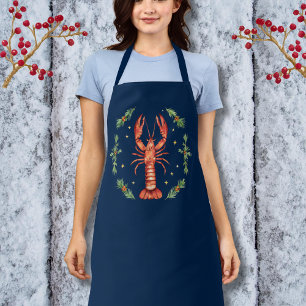 Tablier Couleur vintage - homard rouge festif
