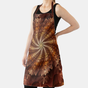 Tablier Couleurs Chaudes, Motif d'Art Fractal Moderne Psyc
