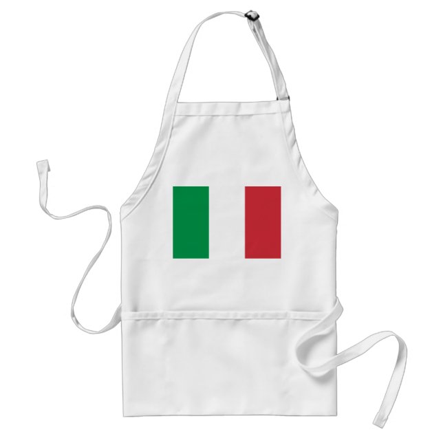 Tablier Couleurs du drapeau italien vert blanc et rouge (Devant)