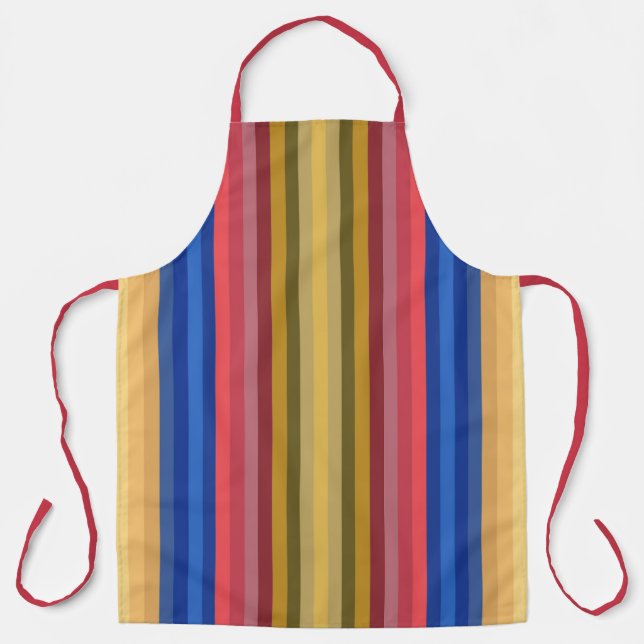 Tablier Couleurs rayées de mode printanière et estivale co (Recto)