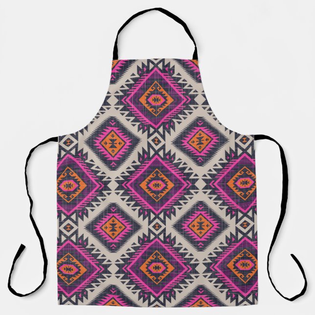 Tablier Couleurs rétro, design Navajo tribal. (Recto)
