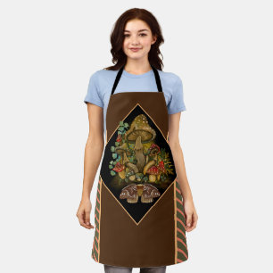 Tablier Couleurs Vintages rétro Champignons & Moth Art