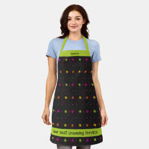 Tablier Couleurs vives Empreinte de patte Animal Worker No
