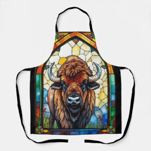 Tablier Couleurs vives Impression de bisons buffles Cottag