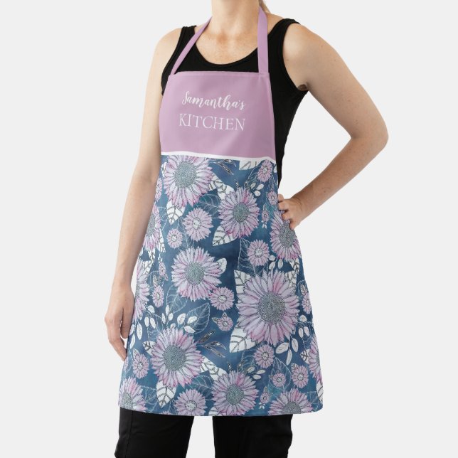 Tablier Country Sunflower Nom de la femme Apron (Insitu)