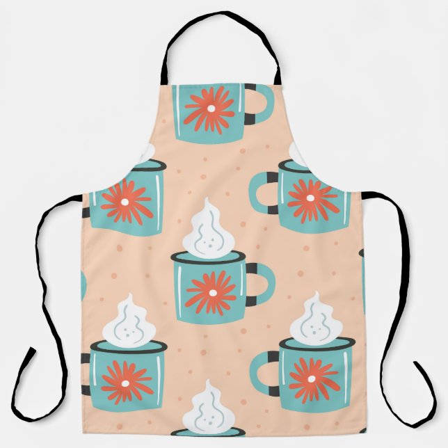 Tablier Coupe bleu clair Motif sans voile. (Recto)