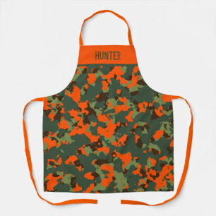 Tablier Coupe Orange Safety Camo Personnalisée