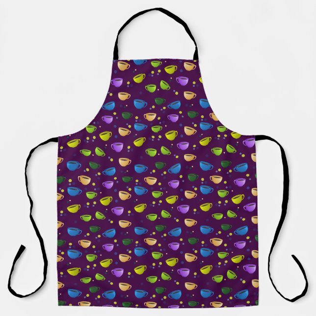 TABLIER COUPES DE CAFÉ SUR PURPLE APRON (Recto)