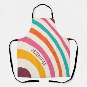 Tablier Courbes de style rétro coloré