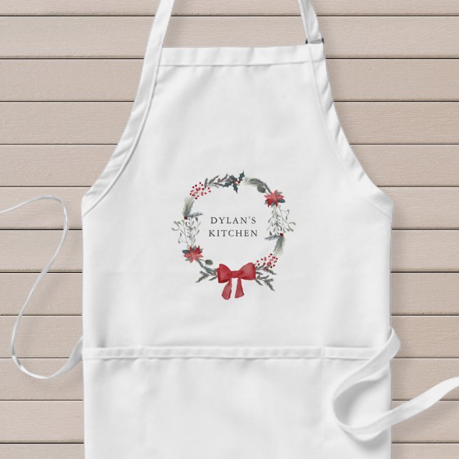 Tablier Couronne de gui de Noël personnalisée (Créateur téléchargé)