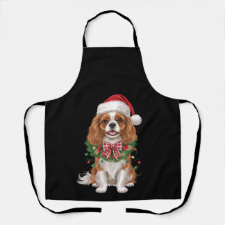 Tablier Couronne de Noël Cavalier King Charles Spaniel Chi