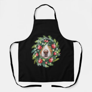 Tablier Couronne de Noël nez de chien mignon Maman de chie
