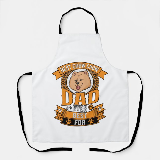 Tablier Couronne d'éternité de papa Chow Dog Empreintes de (Recto)