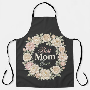 Tablier Couronne Élégante Florale Meilleure Maman
