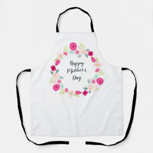 Tablier Couronne florale rustique colorée