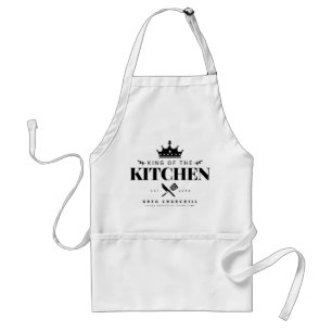 Tablier Couronne King of the Kitchen Foodie Papa Personnal