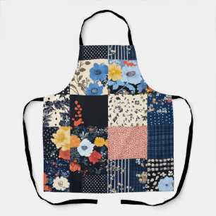 Tablier Courte classique patchwork - Botaniques audacieuse