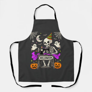 Tablier Couture de squelette d'Halloween Fantôme Citrouill