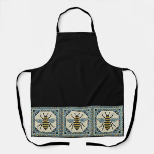 Tablier Couvre-lit abeille bleue bordure