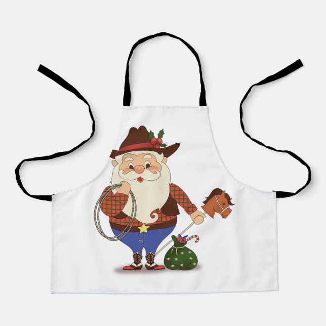Tablier Cow-boy Santa Claus (Recto)