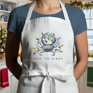 Tablier Crabe de la côte « Décorez les pinces » de Noël