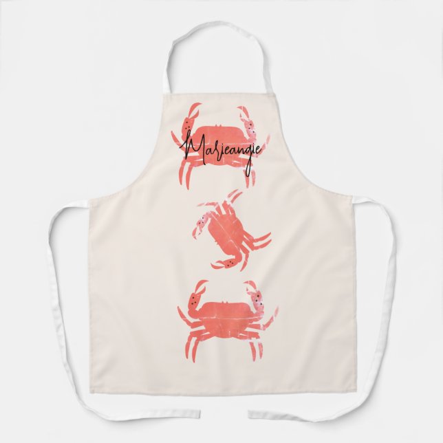 Tablier Crabe Océan Plage Mer Crustacé (Recto)