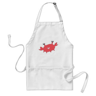 Tablier Crabe rouge heureux mignon