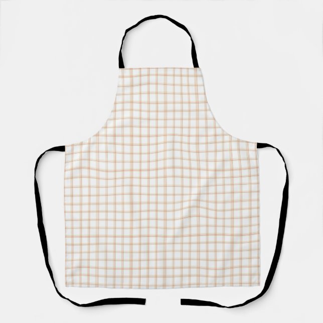 Tablier Cranberry classique et Maroon profond Plaid fin (Recto)