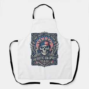 Tablier Crâne Cyber Liberté Patriotique Cyberpunk Futur Fr