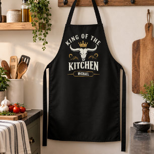 Tablier Crâne de Longhorn occidental rustique nom personna